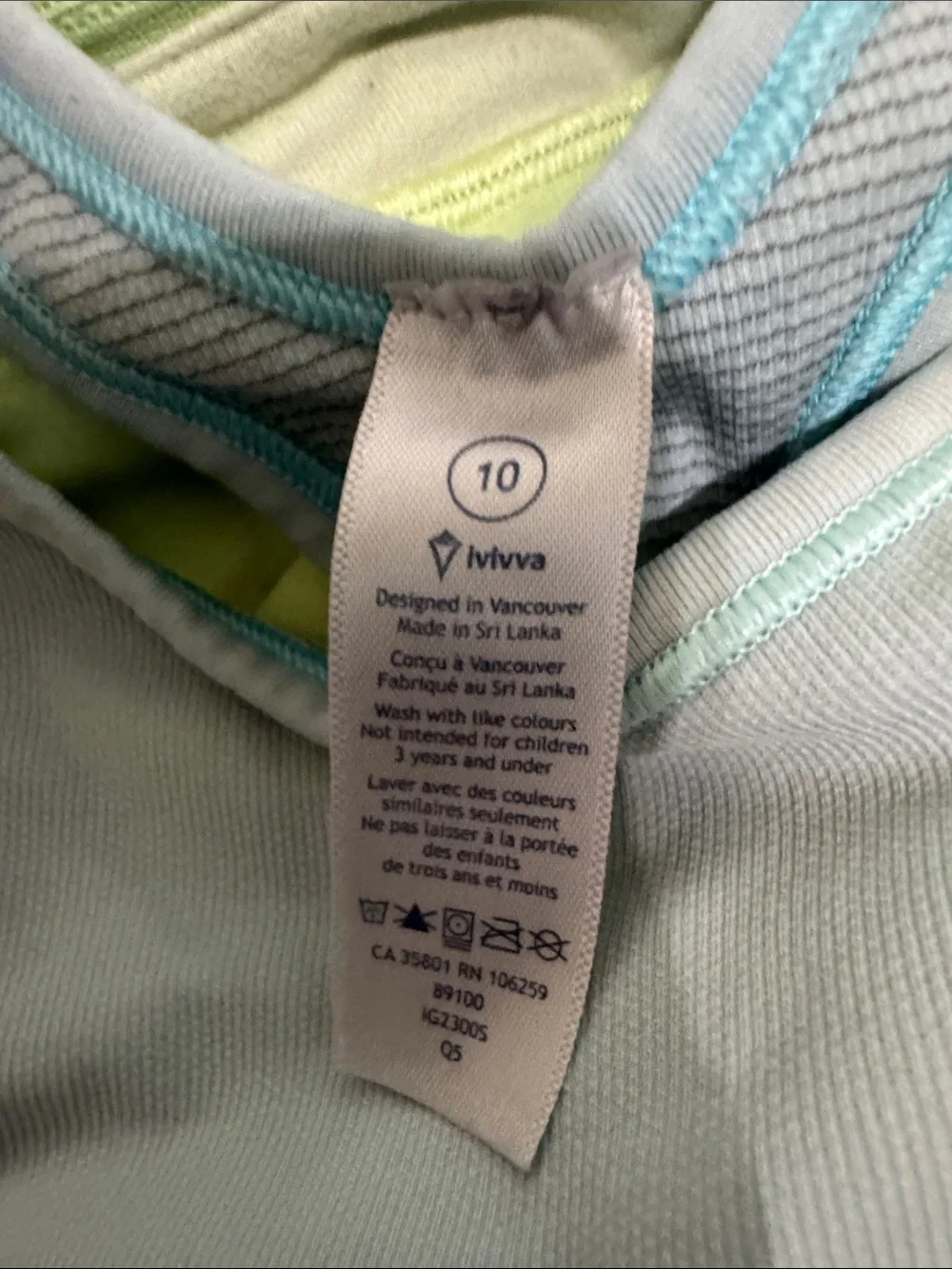 Ivivva Light Blue Tank with Mint Green Ruffle Skort